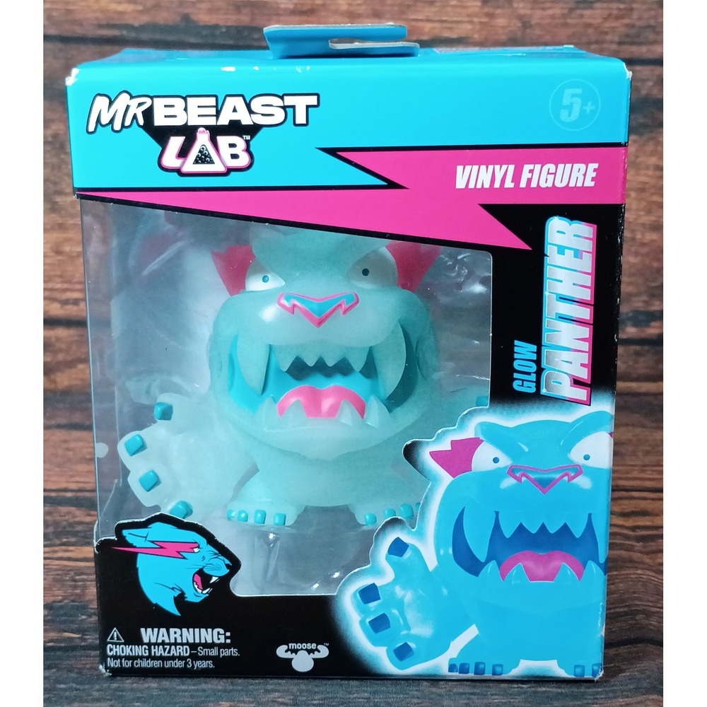 MrBeast Lab Glow Panther Vinyl Figure Moose‎ Toys Glow in the Dark Collectible